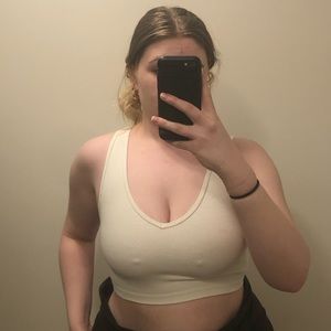 Aeropostale off-white lounge tank/bralette